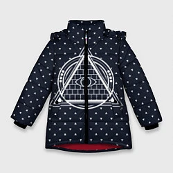 Куртка зимняя для девочки Illuminati, цвет: 3D-красный