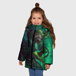 Куртка зимняя для девочки Twitch, цвет: 3D-черный — фото 2