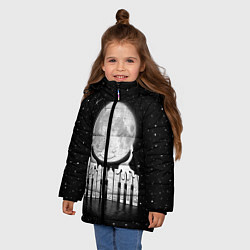 Куртка зимняя для девочки Лунная мелодия, цвет: 3D-светло-серый — фото 2