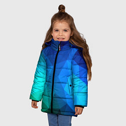 Куртка зимняя для девочки Fight Polygon, цвет: 3D-светло-серый — фото 2