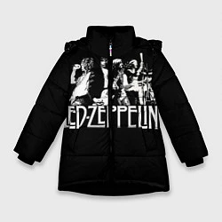Куртка зимняя для девочки Led Zeppelin: Mono, цвет: 3D-черный