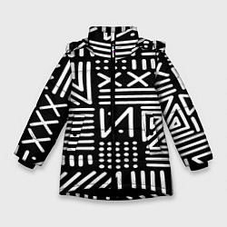 Куртка зимняя для девочки Pattern, цвет: 3D-черный
