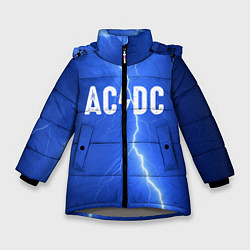 Куртка зимняя для девочки AC/DC: Lightning, цвет: 3D-светло-серый