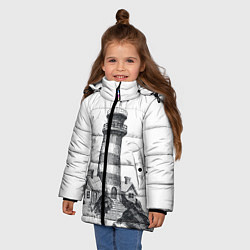 Куртка зимняя для девочки Маяк, цвет: 3D-светло-серый — фото 2