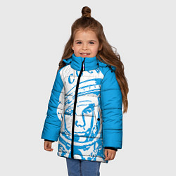 Куртка зимняя для девочки Гагарин: CCCP, цвет: 3D-черный — фото 2