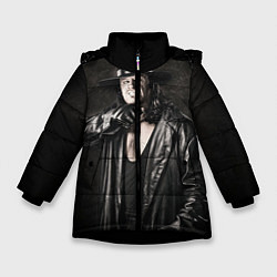 Куртка зимняя для девочки Гробовщик 2, цвет: 3D-черный