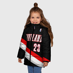 Куртка зимняя для девочки Portland Trail Blazers 23, цвет: 3D-черный — фото 2