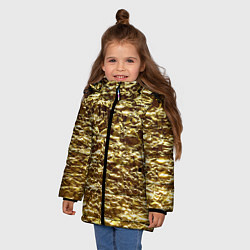 Куртка зимняя для девочки Золотой, цвет: 3D-черный — фото 2