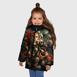 Куртка зимняя для девочки Warhammer 40k: Skulls, цвет: 3D-черный — фото 2