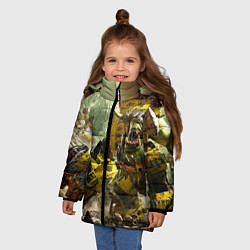 Куртка зимняя для девочки WH40k warboss, цвет: 3D-красный — фото 2