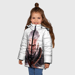 Куртка зимняя для девочки Геральт, цвет: 3D-светло-серый — фото 2
