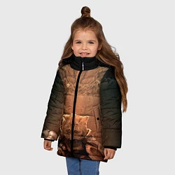 Куртка зимняя для девочки Довакин, цвет: 3D-красный — фото 2