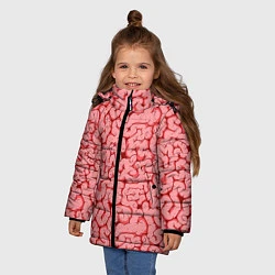 Куртка зимняя для девочки Мозг, цвет: 3D-черный — фото 2