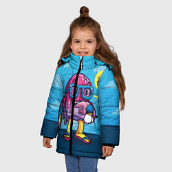 Куртка зимняя для девочки Летнее мороженное, цвет: 3D-черный — фото 2