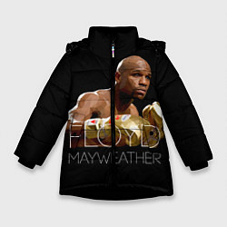 Куртка зимняя для девочки Floyd Mayweather, цвет: 3D-черный