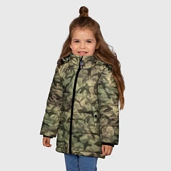 Куртка зимняя для девочки Камуфляж с утками, цвет: 3D-черный — фото 2