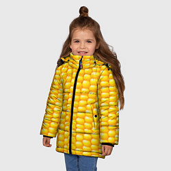 Куртка зимняя для девочки Сладкая вареная кукуруза, цвет: 3D-светло-серый — фото 2