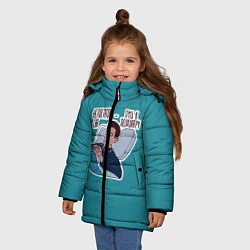 Куртка зимняя для девочки Недостаток сна, цвет: 3D-черный — фото 2