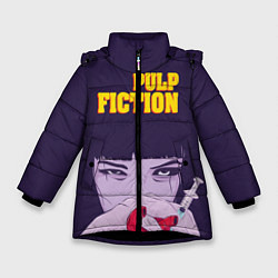 Куртка зимняя для девочки Pulp Fiction: Dope Heart, цвет: 3D-черный