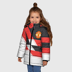 Куртка зимняя для девочки Manchester United: Stipe, цвет: 3D-черный — фото 2