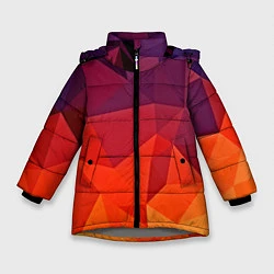 Куртка зимняя для девочки Geometric, цвет: 3D-светло-серый