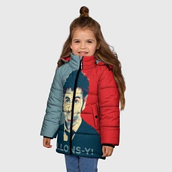 Куртка зимняя для девочки ALLONS-Y!, цвет: 3D-черный — фото 2