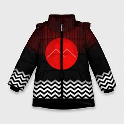 Куртка зимняя для девочки Twin Peaks Sun, цвет: 3D-черный