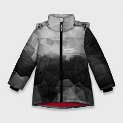 Куртка зимняя для девочки Polygon gray, цвет: 3D-красный