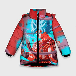 Куртка зимняя для девочки Goku Strength, цвет: 3D-черный