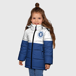 Куртка зимняя для девочки Chelsea FC: Light Blue, цвет: 3D-красный — фото 2