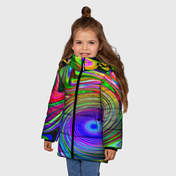 Куртка зимняя для девочки Галлюцинации, цвет: 3D-черный — фото 2