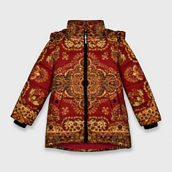 Куртка зимняя для девочки Человек-ковер, цвет: 3D-красный