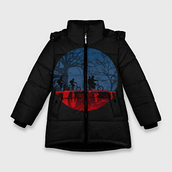 Куртка зимняя для девочки Inside, цвет: 3D-черный