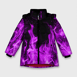 Зимняя куртка для девочки Фиолетовый огонь