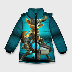 Куртка зимняя для девочки Paladins, цвет: 3D-черный