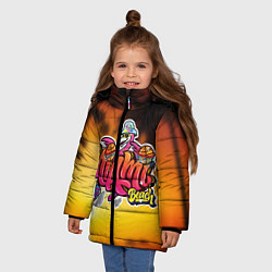 Куртка зимняя для девочки Miami Beach, цвет: 3D-черный — фото 2
