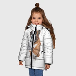 Куртка зимняя для девочки Боксер, цвет: 3D-светло-серый — фото 2