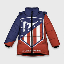 Куртка зимняя для девочки Atletico Madrid FC 1903, цвет: 3D-черный
