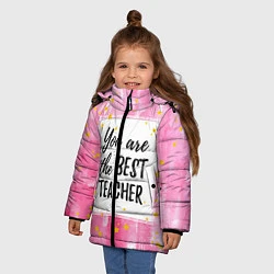 Куртка зимняя для девочки Лучший учитель, цвет: 3D-светло-серый — фото 2