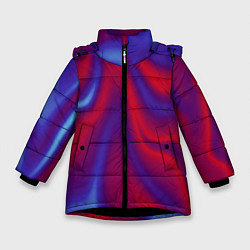 Куртка зимняя для девочки Глянец ночь, цвет: 3D-черный