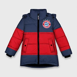 Куртка зимняя для девочки Bayern Munchen - Red-Blue FCB 2022 NEW, цвет: 3D-черный