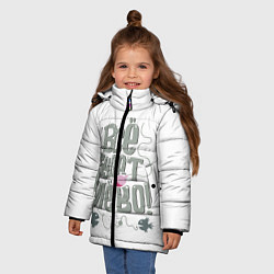 Куртка зимняя для девочки Все будет клево!, цвет: 3D-светло-серый — фото 2