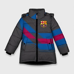 Куртка зимняя для девочки Barcelona FC: Dark style, цвет: 3D-черный