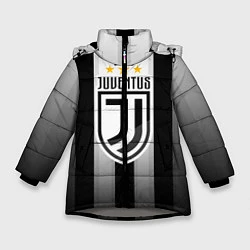Куртка зимняя для девочки Juventus FC: New logo, цвет: 3D-светло-серый