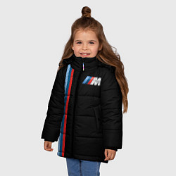 Куртка зимняя для девочки BMW BLACK COLLECTION БМВ, цвет: 3D-черный — фото 2