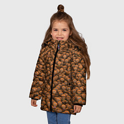 Куртка зимняя для девочки Имбирные печеньки, цвет: 3D-черный — фото 2