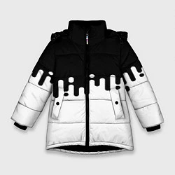 Зимняя куртка для девочки Чёрно-белый узор