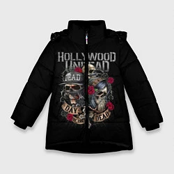 Куртка зимняя для девочки Day of the Dead, HU, цвет: 3D-черный