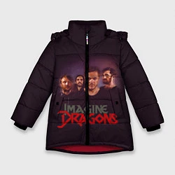 Куртка зимняя для девочки Группа Imagine Dragons, цвет: 3D-красный