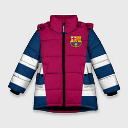 Куртка зимняя для девочки Barcelona FC: Vintage 2018, цвет: 3D-черный